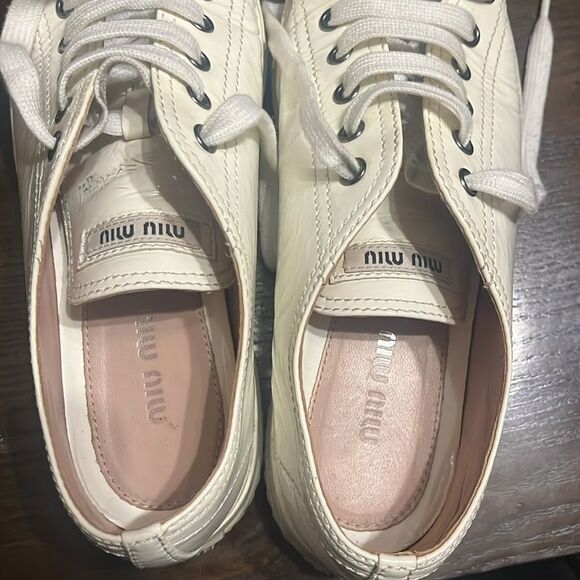 MIU MIU Patent leather white sneakers - Picture 6 of 14